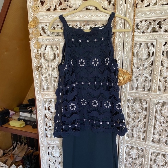 ✨ NWOT CHLOE navy guipure dress - Picture 7 of 13